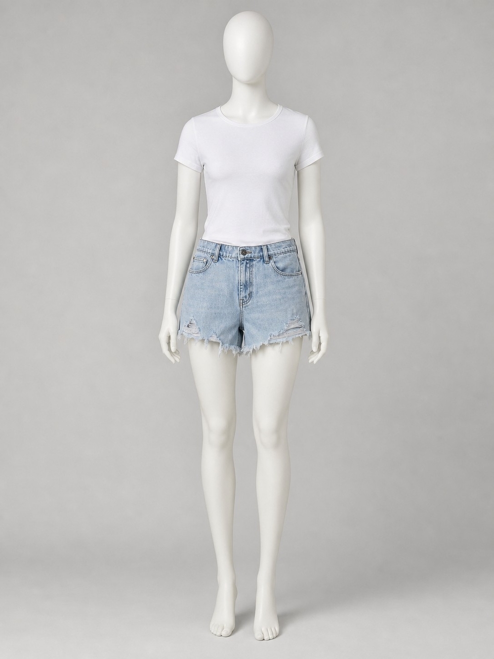 aerie Light Blue Denim Jean Shorts